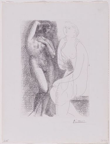 picasso_femme_nue_devant_une_statue_1931